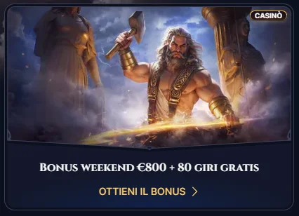 weekend bonus 800 euro and 80 free spins